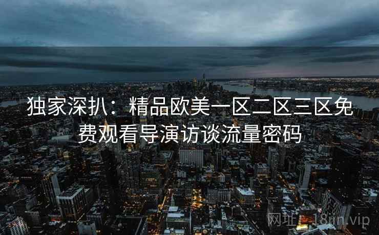 独家深扒:精品欧美一区二区三区免费观看导演访谈流量密码 独家深扒:精品欧美一区二区三区免费观看导演访谈流量密码