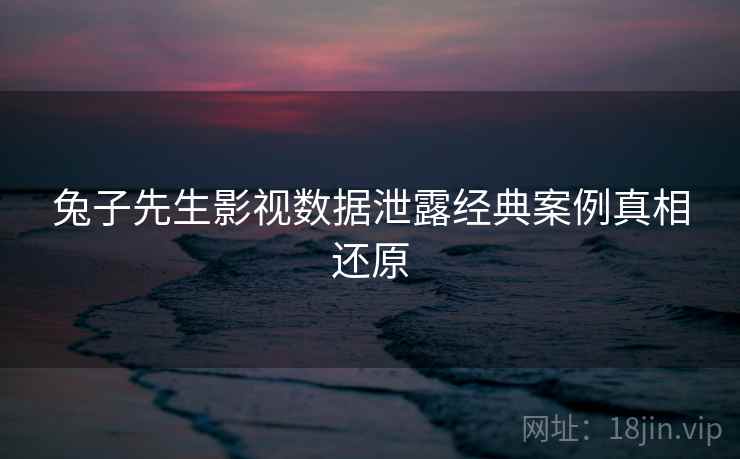 兔子先生影视数据泄露经典案例真相还原 兔子先生影视数据泄露经典案例真相还原